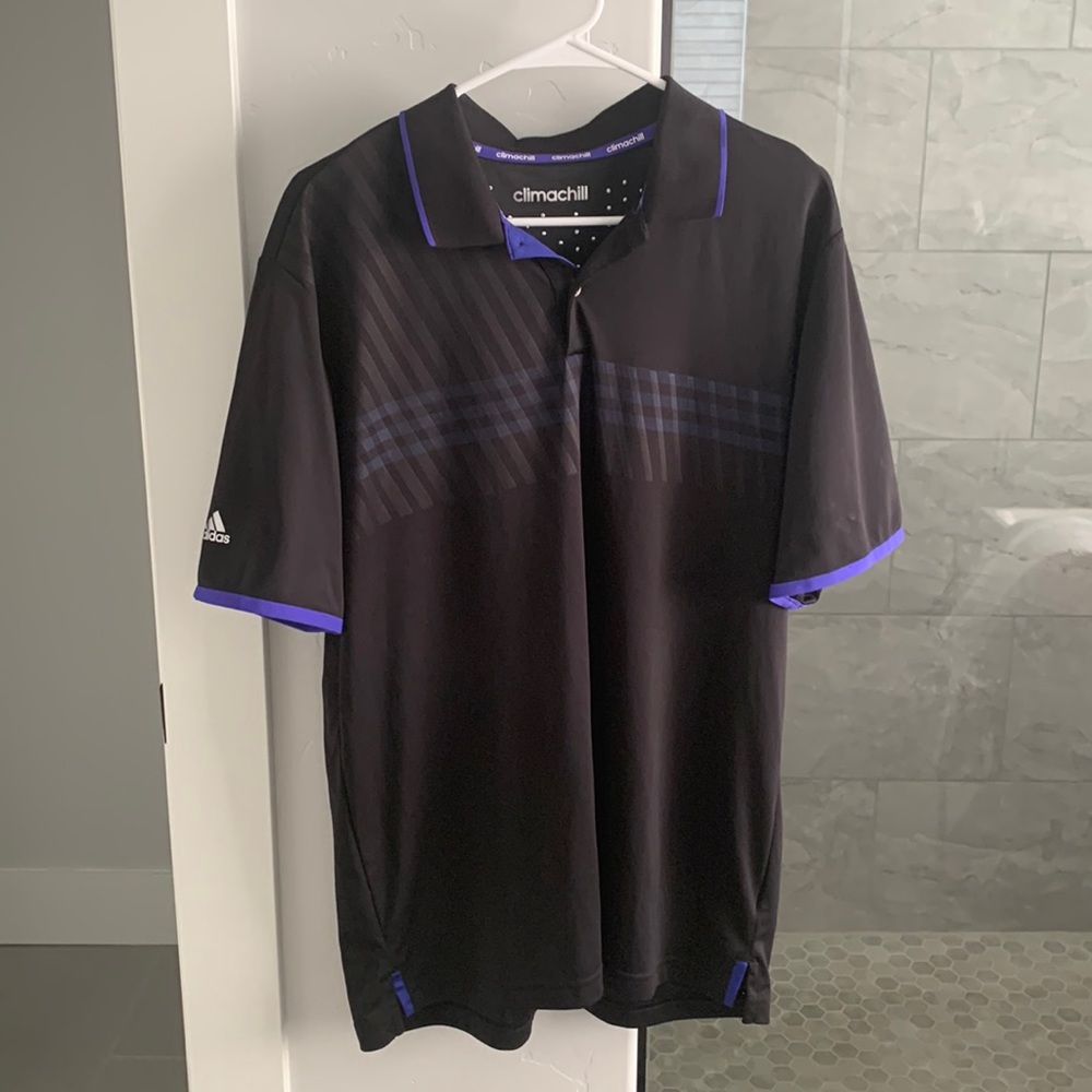 Black & Purple Climachill Adidas Gold Shirt